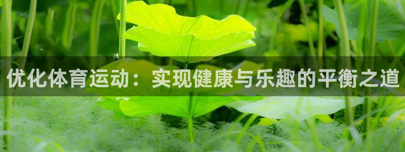 k1体育网站登录官网：优化体育运动：实现健康与乐趣的平衡之道